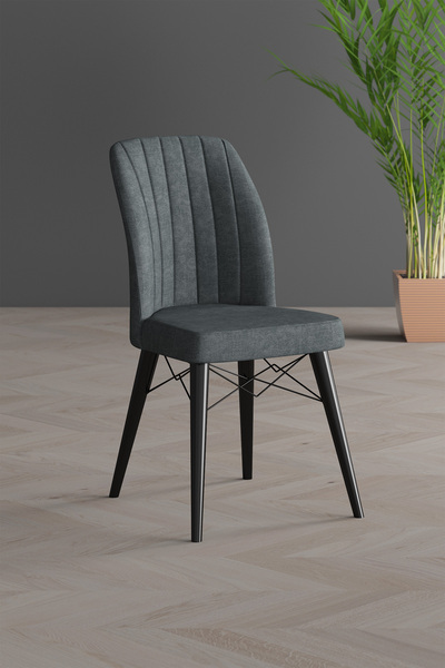 Casafun Cafe Fan chair, special for HORECA, cafe, restaurant, kitchen, BLACK natural wood legs