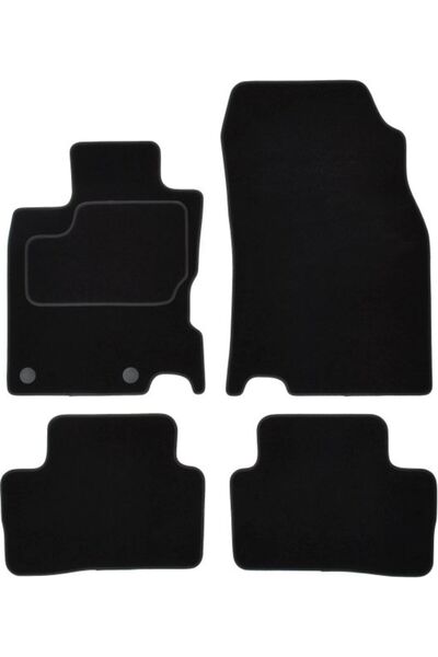 Mammoth Set covorase 4 buc, fata/spate, velur negru, potrivit RENAULT KADJAR ...