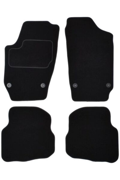 Mammoth Set covorase 4 buc, fata/spate, velur negru, potrivit VW POLO IV 10.0...