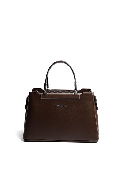 Silver Polo Silver & Polo Sp913 Women's Handbag Plain Brown