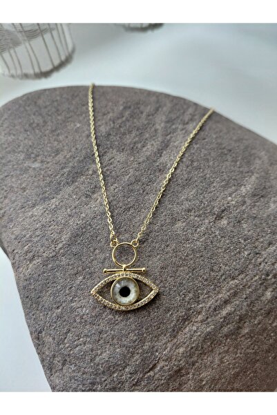 lavante butik kendini özel hisset Zirkon Taşlı Göz figürlü Nazar Kolye