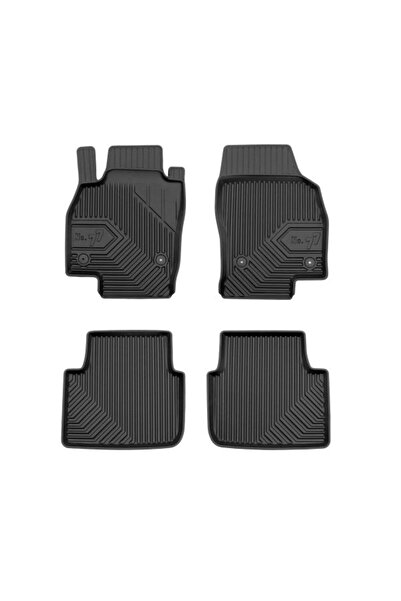 Mammoth Set covorase auto TPE 4 buc No. 77, Fata/Spate, negru, potrivit SKODA...