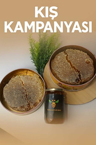 YAYLA BİTLİS BALI - ORGANİK KARAKOVAN BALI - DOĞAL ÇİÇEK BALI ( 2 ADET PETEK 1 KG SÜZME ÇİÇEK BALI )