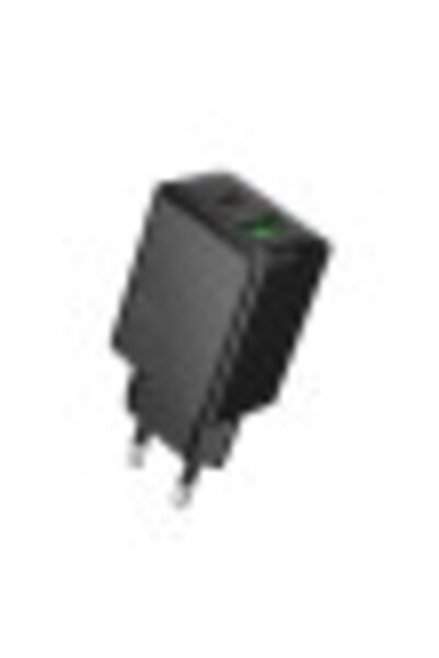 Hoco Încărcător de perete N71 cu cablu Lightning de 1 m, 25 W PD, 1 x USB-C, 1 x USB-A, QC3.0 - Negru