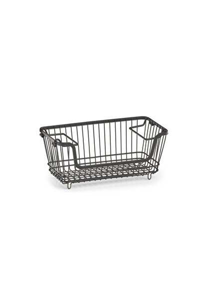 zeller coș de depozitare, metal, 32x16,5x14,5 cm, negru