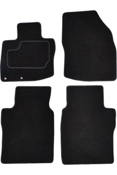 Mammoth Set of 4 floor mats, front/rear, black velour, suitable for HONDA CIV...