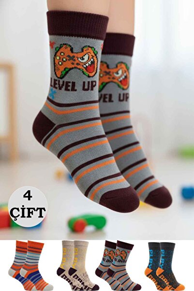 BENİSA ÇORAP Детски чорапи с шарки, многоцветни, 4 чифта