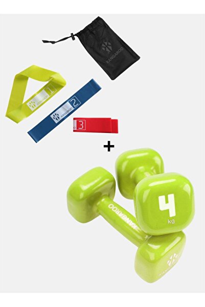 KANGAROO A Set Of Two-piece Dumbbells - 4 Kg And 4 Kg With A 3-Level Rubber R...
