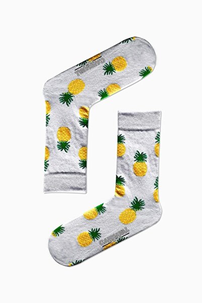 Zumiya White Pineapple Patterned Colorful Socks