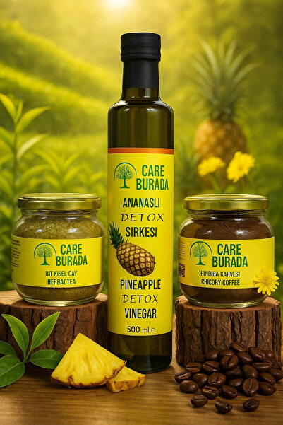 Çare Burada ÇareBurada Detox Seti ( Ananas Sirkesi, Hindiba Kahvesi, Bitkisel...