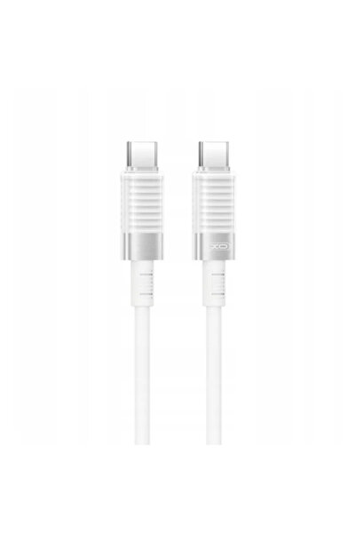 Xo NB-Q282B Data & Charging Cable, Silicone, USB-C, QC3.0 PD 60W, 1m, White