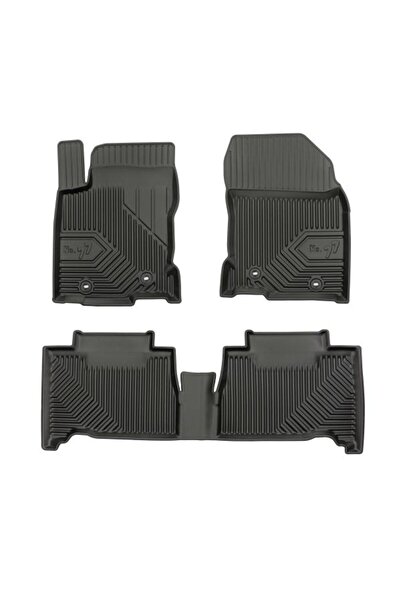 Mammoth Covorase Auto FROGUM TPE, 3 buc No. 77, Fata/Spate, negru, potrivit L...