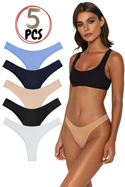 Yohannes Club Chiloți pentru femei, din bumbac, basic tanga, confort maxim pentru fiecare zi (pachet de 5)