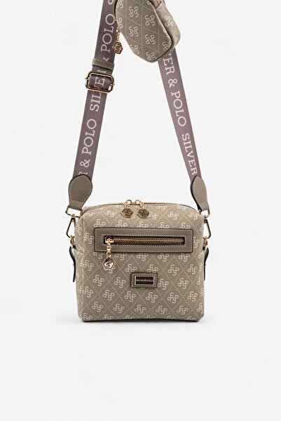 Silver Polo Silver & Polo Sp1038 Women's Crossbody Bag Monogram Y.Green