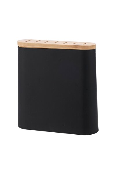 Excellent Houseware universal knife holder, bamboo and ABS, 23×8×23.5 cm, anti-slip system