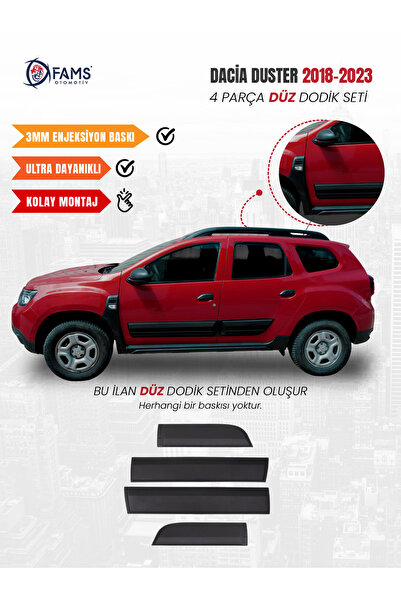 FAMS OTO AKSESUAR Dacia Duster 2018-2024 Uyumlu Dodik Seti 4 Parça DÜZ (Baskı...