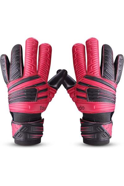 Nivia قفازات كرة القدم رابتور توريدو (أسود/أحمر، مقاس كبير)