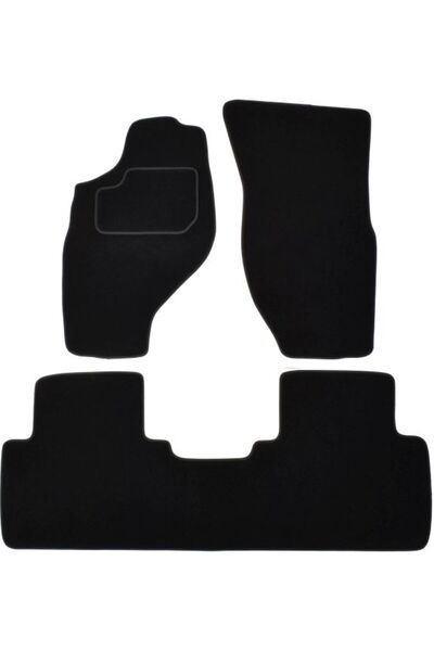 Mammoth Set covorase auto velur 3 buc, Fata/Spate, negru, potrivit NISSAN TER...