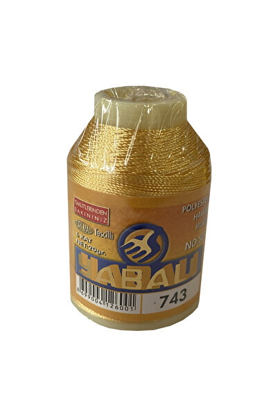 Yabalı Polyester Dikiş Dantel Nakış İpi 743 Bal Köpüğü 20 Gram 6 Kat No: 50