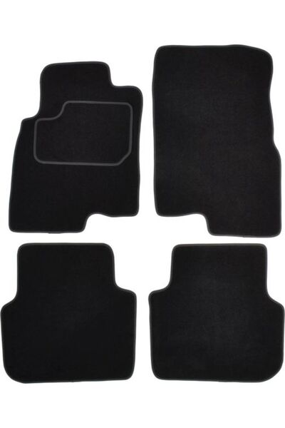 Mammoth Set covorase 4 buc, fata/spate, velur negru, potrivit SMART FORFOUR 0...