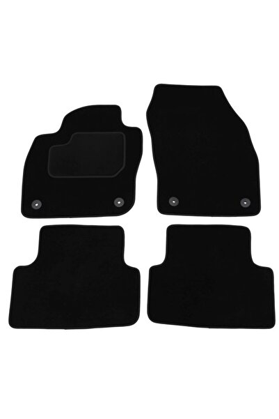 Mammoth Set covorase 4 buc, fata/spate, velur negru, potrivit VW T-CROSS 12.1...