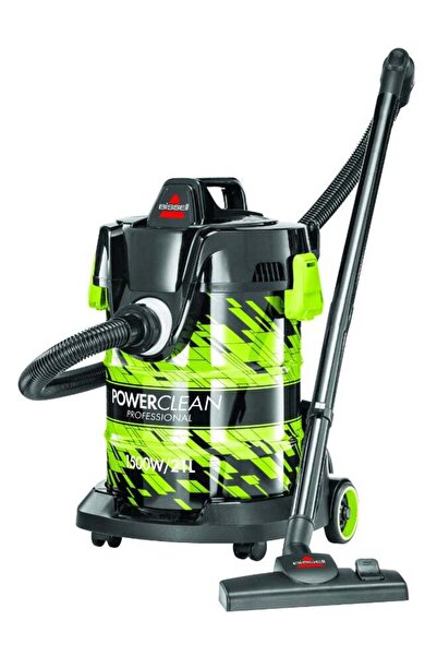 Bissell Powerclean Drum Vacuum Wet & Dry 2026E - 21L, 1500W (Black/Green/Grey)