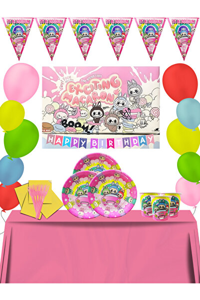 snowparty 40-Person Birthday Party Set with Labubu Banner