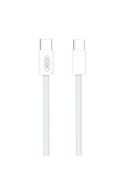 Xo NB-Q260B Braided USB-C to USB-C Data & Charging Cable, QC 3.0 PD 60W, 1.5 m, White