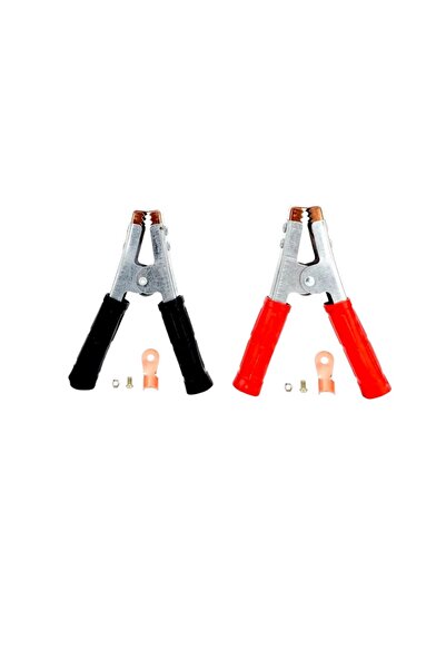 OEM Current transfer clamp set, alligator type, red/black, 155x110 mm, 600A, with 2 fixing clamps/4 insulated handles