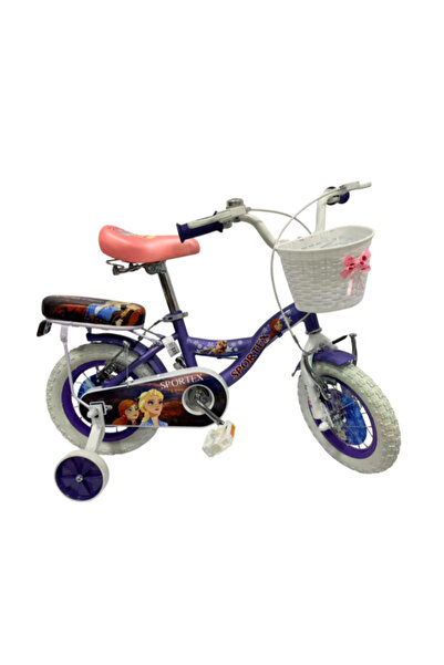 Sportex دراجة بنات بإطار فولاذي مجمد وفرامل على شكل حرف V مقاس 12 بوصة