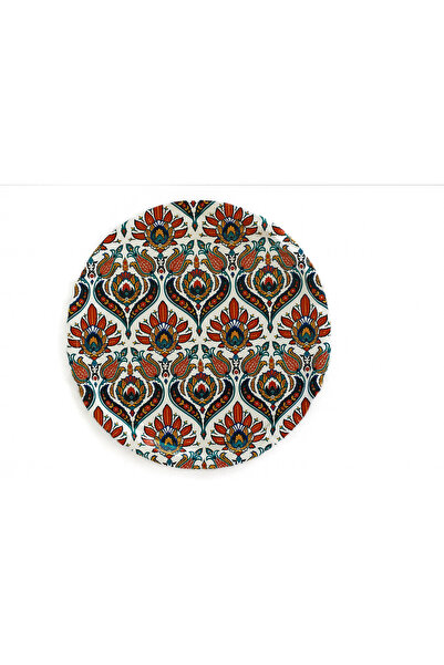 ATAGİFT HEDİYELİK Tile Pattern Light Metal Presentation Tray – 30 cm Decorati...