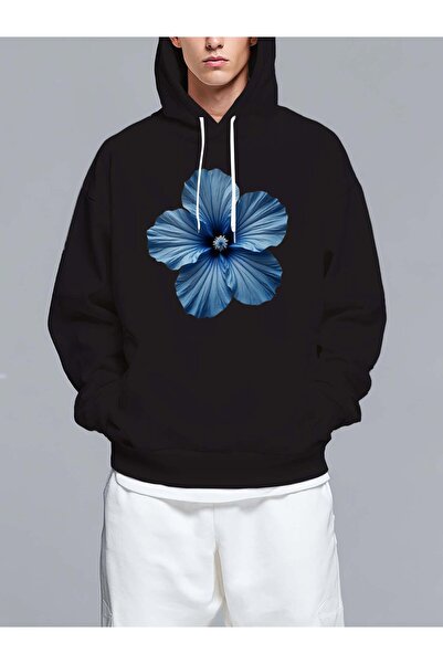 MIXSNOW سويت شيرت بغطاء رأس مطبوع قصة فضفاضة - نمط كاجوال عصري - هودي مريح بر...