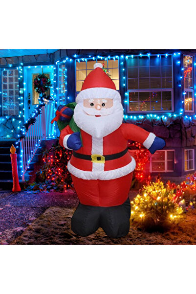 Genel Markalar Yılbaşı Şişme Dekor Işıklı Noel Baba 135cm fan ile