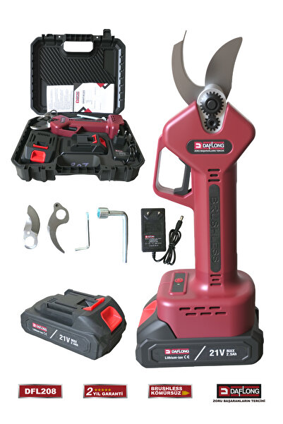 DAFLONG BRUSHLESS ÇELİK SANZUMAN 25 MM ÇİFT BIÇAKLI ÇELK SANZUMAN BAĞ MAKASI ...