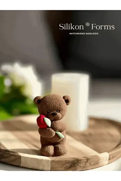 SiliconForms Mulaj din silicon Ursuleț cu floare