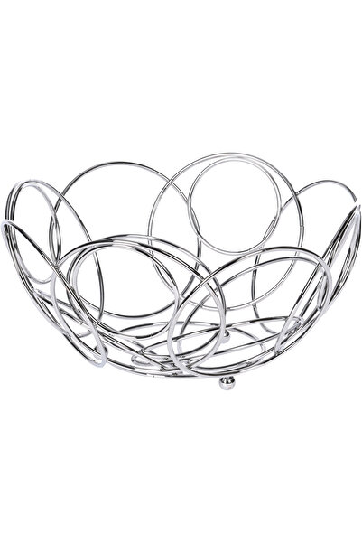 Excellent Houseware bol cu ​​fructe, oțel cromat, 26,5x13 cm, argintiu