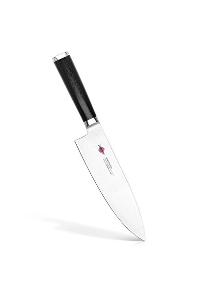 Fissman -Cuțit de bucătar Kensei Musashi, oțel Damasc cu 67 de straturi, 20 cm, argintiu/negru