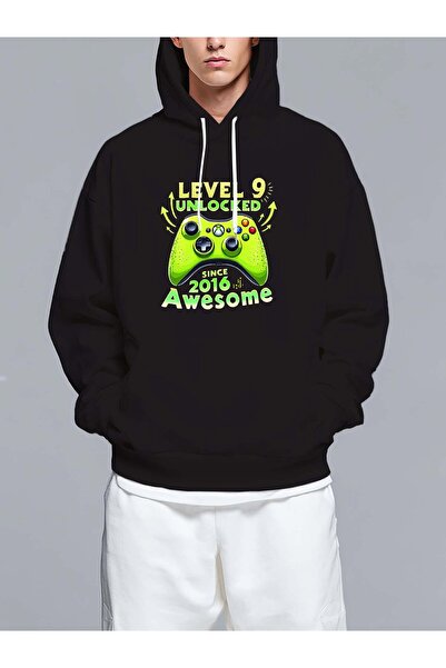 MIXSNOW سويت شيرت بغطاء رأس مطبوع قصة فضفاضة - نمط كاجوال عصري - هودي مريح بر...