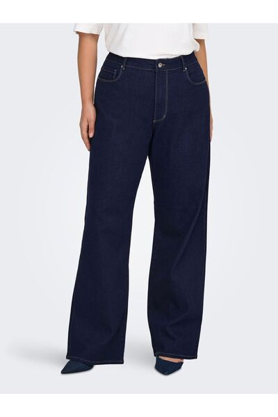 Only Carmakoma Jeans mit weitem Bein CARSNOW Hohe Taille Weiter Beinschnitt J...