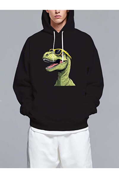 MIXSNOW سويت شيرت بغطاء رأس مطبوع قصة فضفاضة - نمط كاجوال عصري - هودي مريح بر...