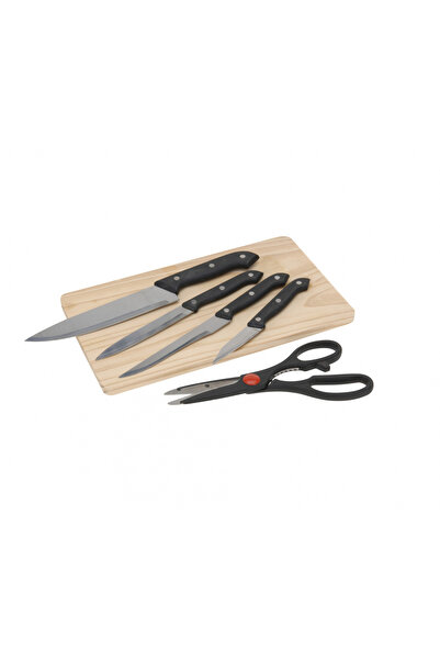 Excellent Houseware set de cuțite, oțel inoxidabil/polipropilenă, negru/argintiu