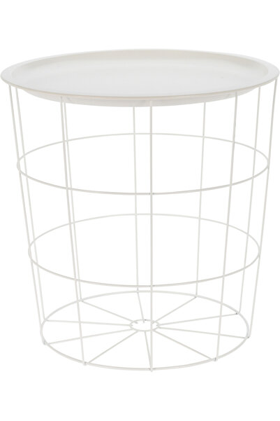 Koopman Home&Styling Collection table, metal, 40x40 cm, white