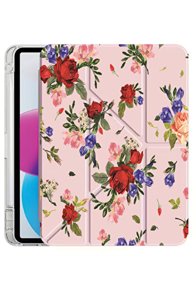 Cekuonline Apple iPad Air 11 2025 M3 Kılıf Desenli Uyku Modlu Kalem Bölmeli S...