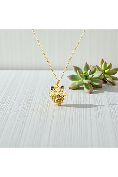 NOVA GRUP MÜCEVHERAT ASLAN BAŞI KOLYE 14 AYAR ALTIN