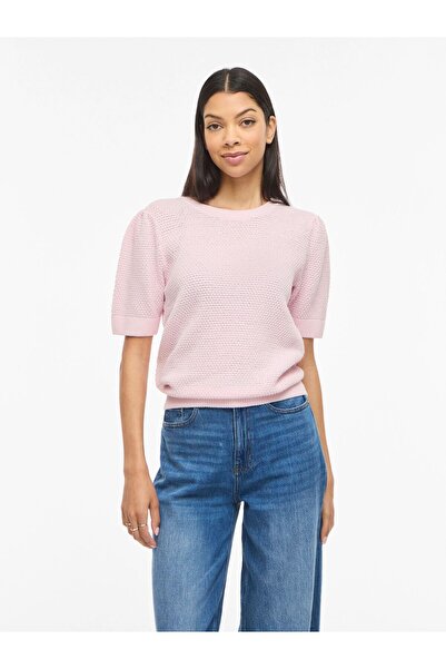 VILA Strickoberteil Kurzärmeliges