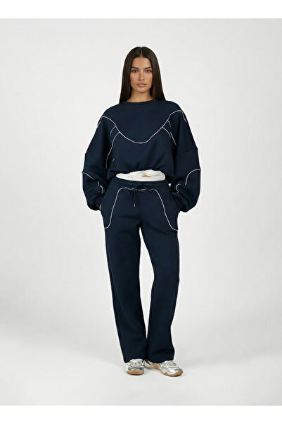ŞEBNEM GÜNAY Navy Contour Sweatpants