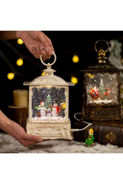 Generic Christmas Vintage Lanterns: Illuminate Your Holiday Decor (Filled with Water & Music)