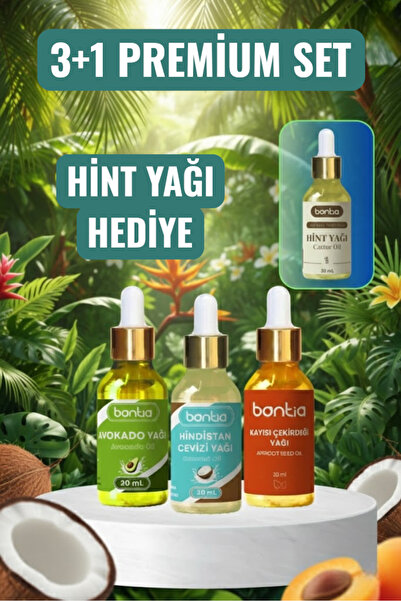 natzera Premium Set – Soğuk Sıkım Hint Yağı, Hindistan Cevizi, Avokado, Kayıs...