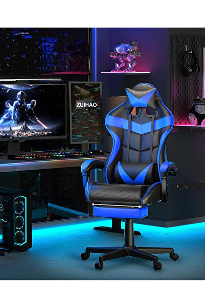 ZUIHAO كرسي ألعاب، كرسي مكتب مريح، كرسي كمبيوتر، كرسي كمبيوتر من الجلد الصناع...