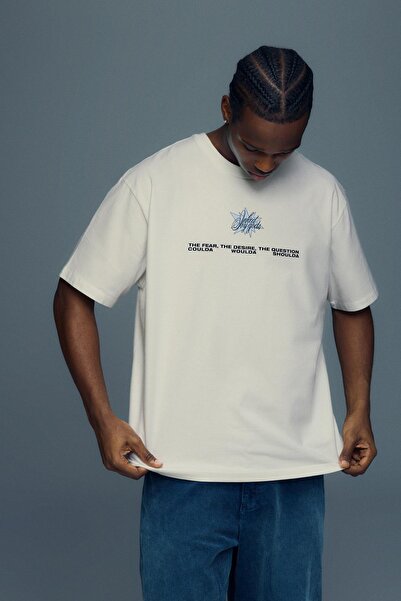 Bershka Kısa kollu baskılı tişört